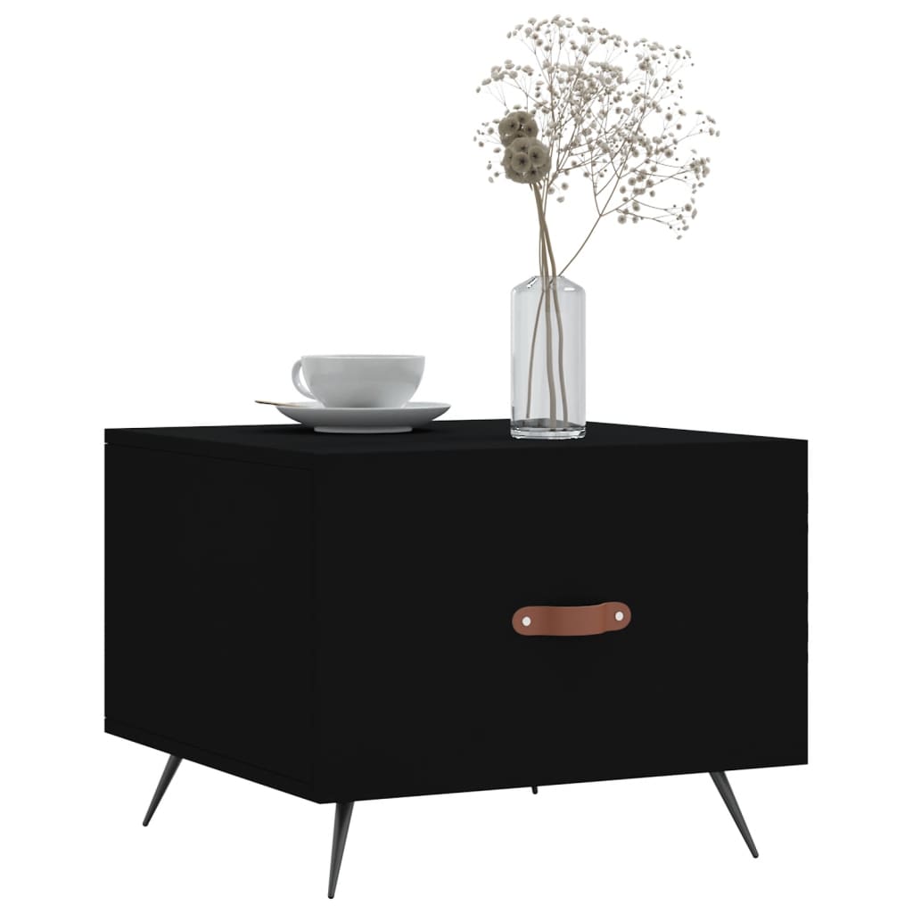 Tavolino da Salotto Nero 50x50x40 cm in Legno Multistrato | homemem39