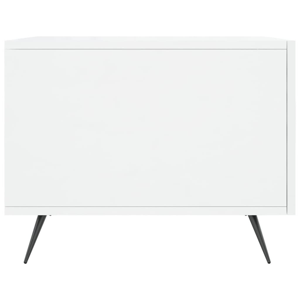 Tavolino da Salotto Bianco Lucido 50x50x40 cm Legno Multistrato | homemem39