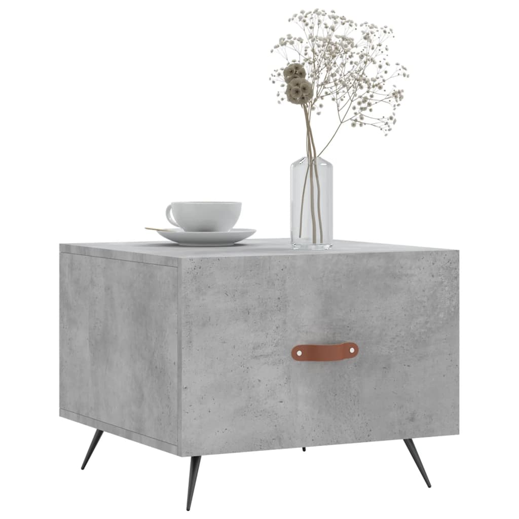 Tavolino Salotto Grigio Cemento 50x50x40 cm Legno Multistrato | homemem39
