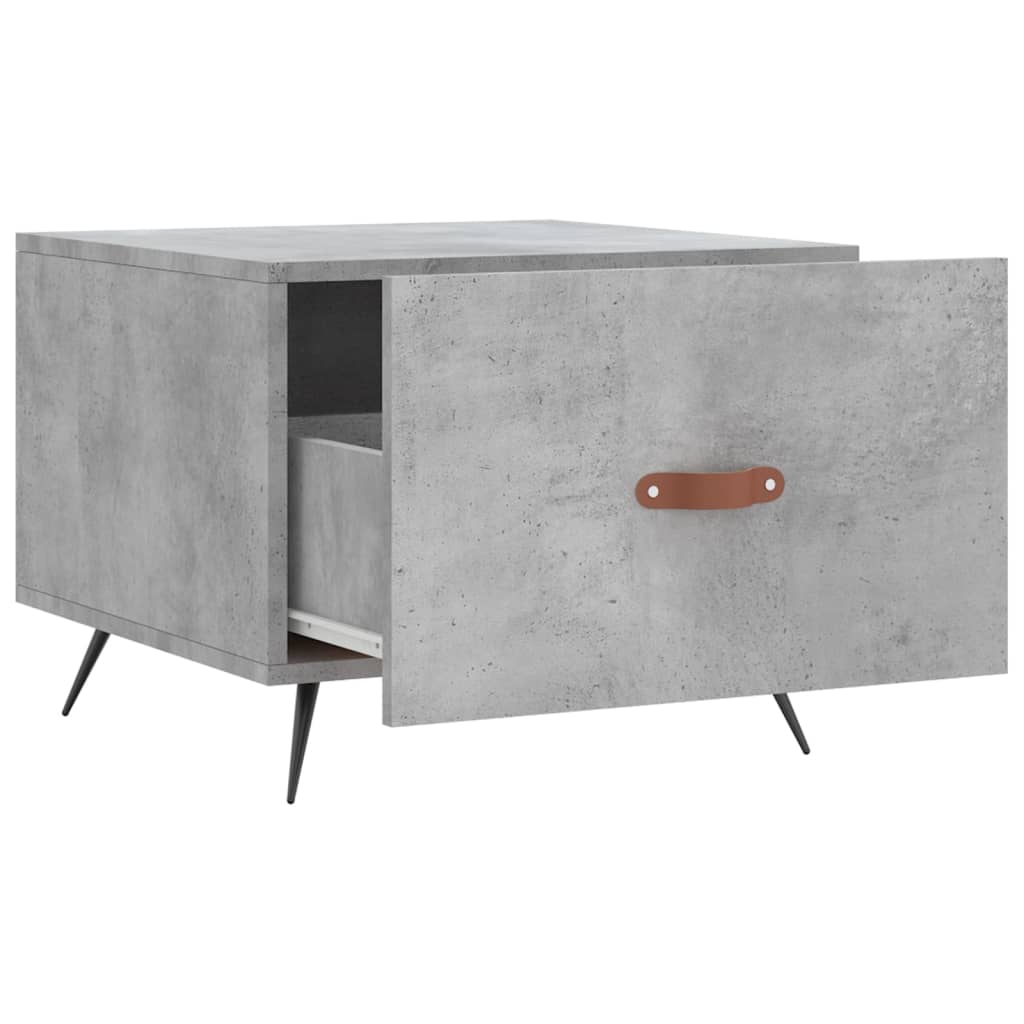 Tavolino Salotto Grigio Cemento 50x50x40 cm Legno Multistrato | homemem39