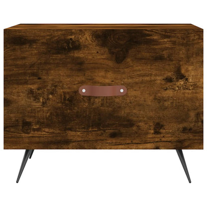 Tavolino da Salotto Rovere Fumo 50x50x40 cm Legno Multistrato