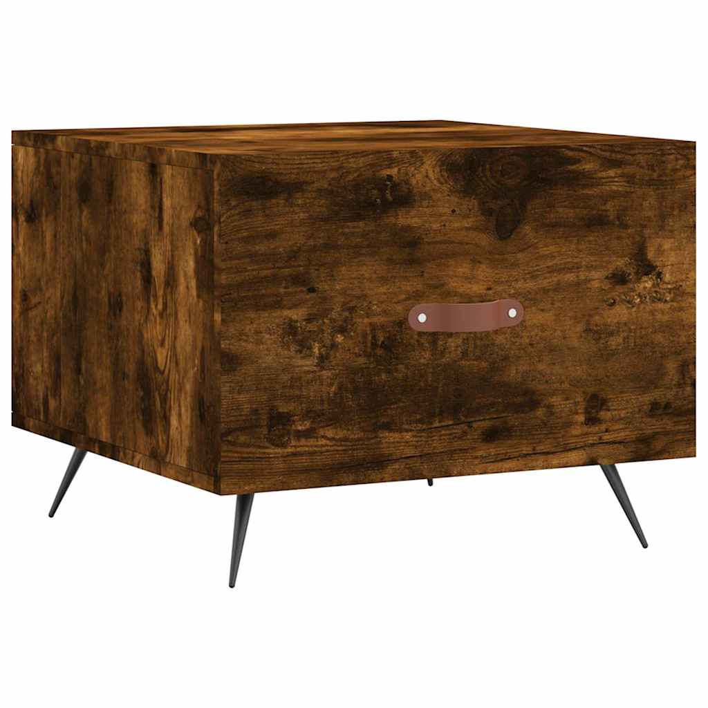 Tavolini Salotto 2 pz Rovere Fumo 50x50x40cm Legno Multistrato