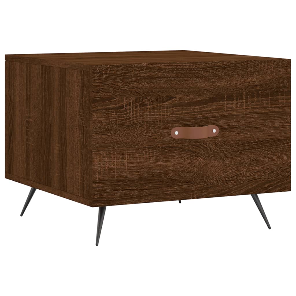Tavolino da Salotto Rovere Marrone 50x50x40cm Legno Multistrato | homemem39