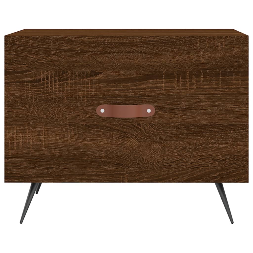 Tavolino da Salotto Rovere Marrone 50x50x40cm Legno Multistrato | homemem39
