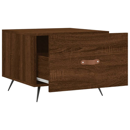 Tavolini Salotto 2 pz Rovere Marrone 50x50x40 Legno Multistrato