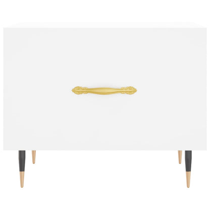 Tavolini da Salotto 2 pz Bianchi 50x50x40 cm Legno Multistrato | homemem39
