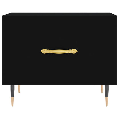Tavolino da Salotto Nero 50x50x40 cm in Legno Multistrato