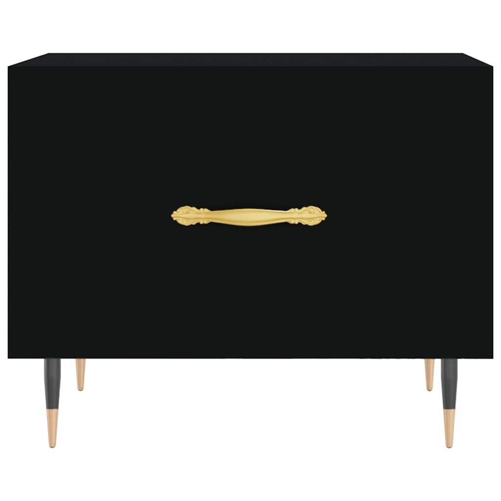 Tavolini da Salotto 2 pz Neri 50x50x40 cm in Legno Multistrato | homemem39