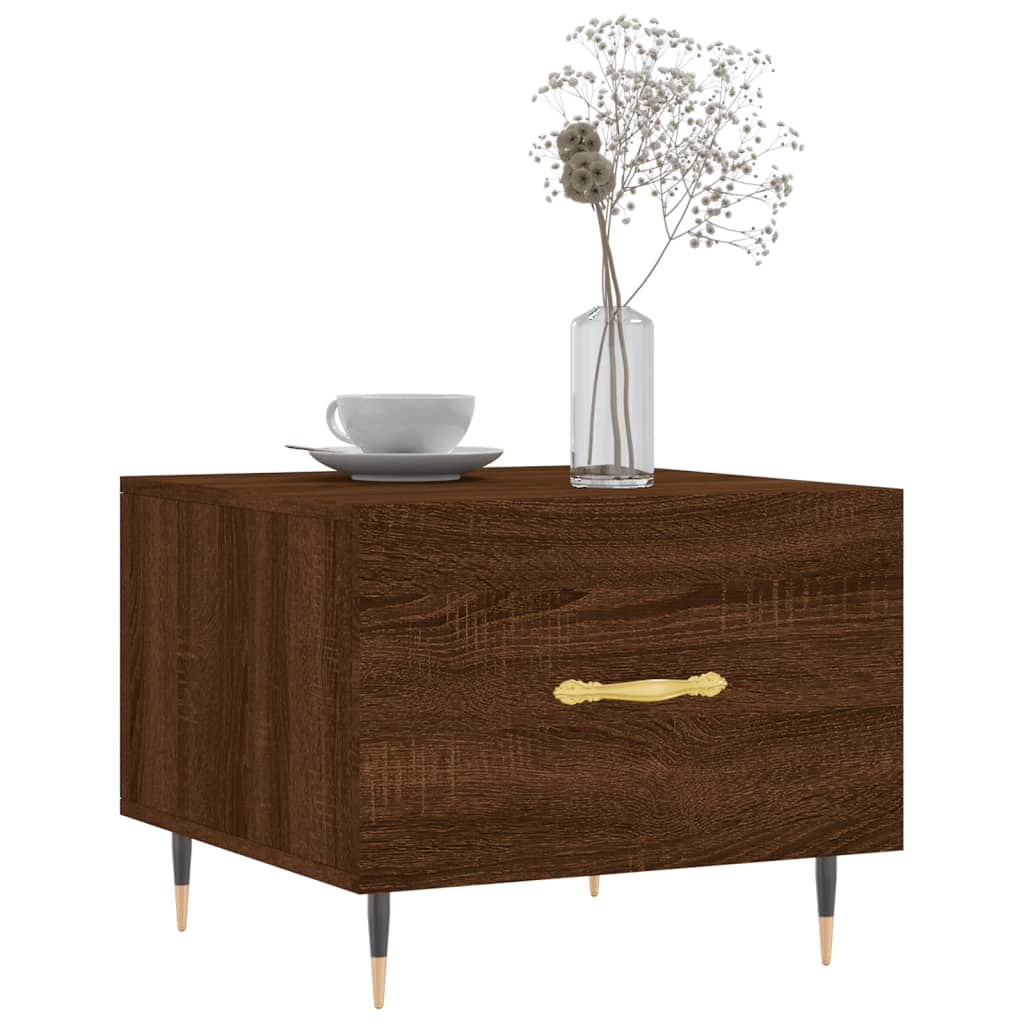 Tavolini Salotto 2 pz Rovere Marrone 50x50x40 Legno Multistrato | homemem39
