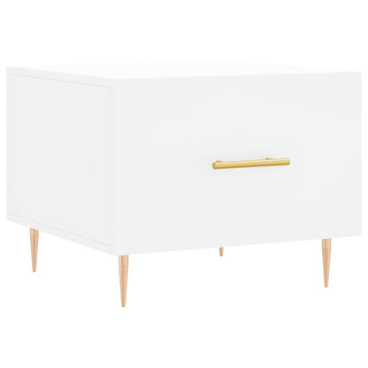 Tavolino da Salotto Bianco 50x50x40 cm in Legno Multistrato | homemem39