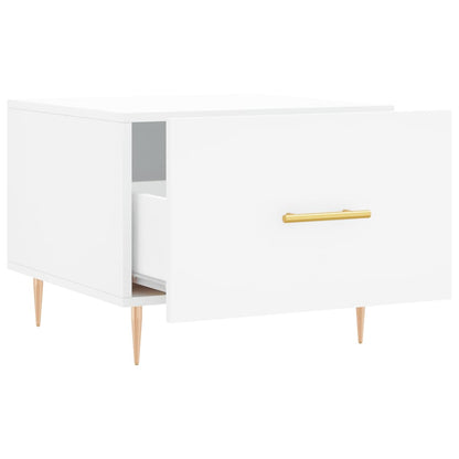 Tavolino da Salotto Bianco 50x50x40 cm in Legno Multistrato | homemem39