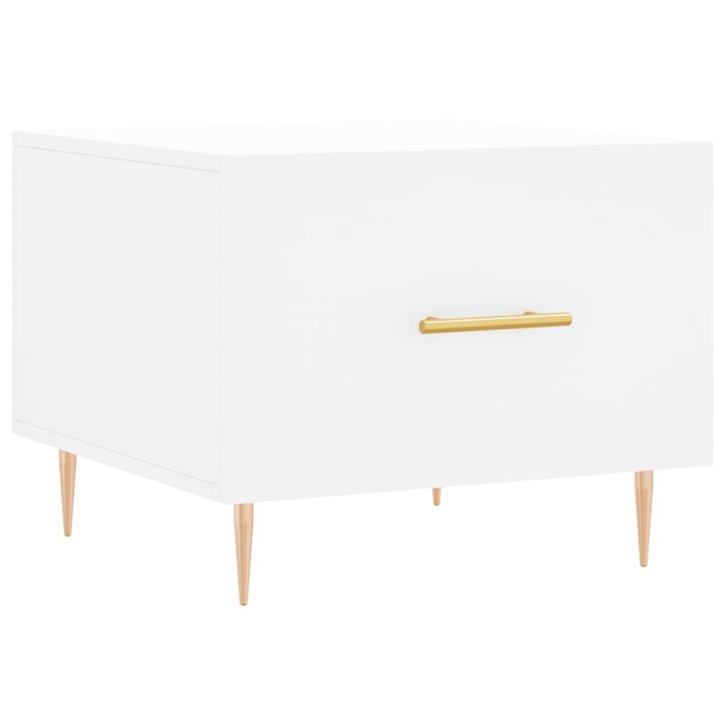 Tavolini da Salotto 2 pz Bianchi 50x50x40 cm Legno Multistrato | homemem39