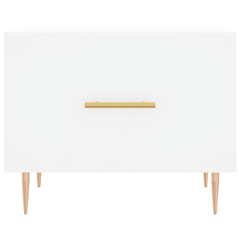 Tavolini da Salotto 2 pz Bianchi 50x50x40 cm Legno Multistrato | homemem39