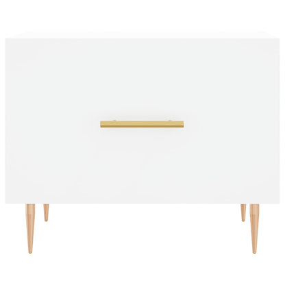 Tavolini da Salotto 2 pz Bianchi 50x50x40 cm Legno Multistrato | homemem39