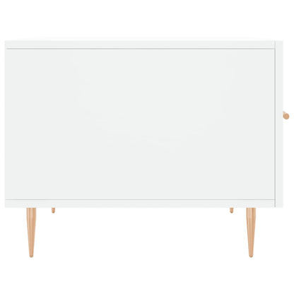 Tavolini da Salotto 2 pz Bianchi 50x50x40 cm Legno Multistrato | homemem39