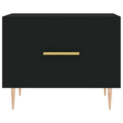 Tavolini da Salotto 2 pz Neri 50x50x40 cm in Legno Multistrato
