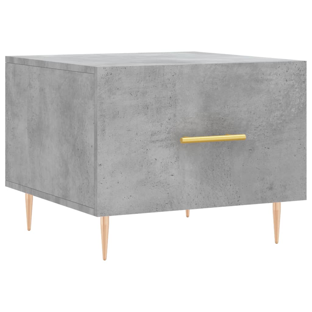 Tavolino Salotto Grigio Cemento 50x50x40 cm Legno Multistrato