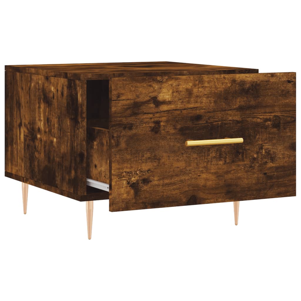 Tavolino da Salotto Rovere Fumo 50x50x40 cm Legno Multistrato | homemem39