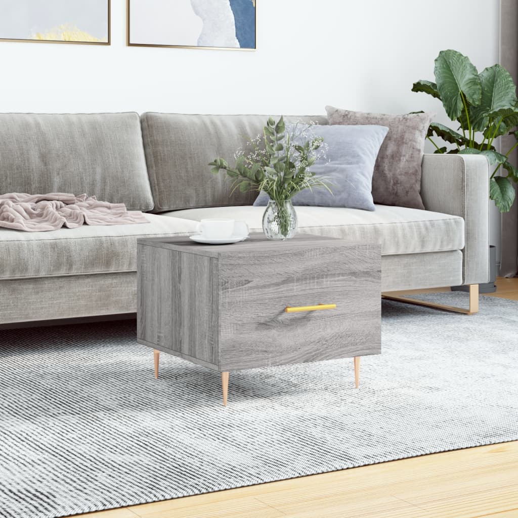 Tavolino da Salotto Grigio Sonoma 50x50x40 cm Legno Multistrato | homemem39