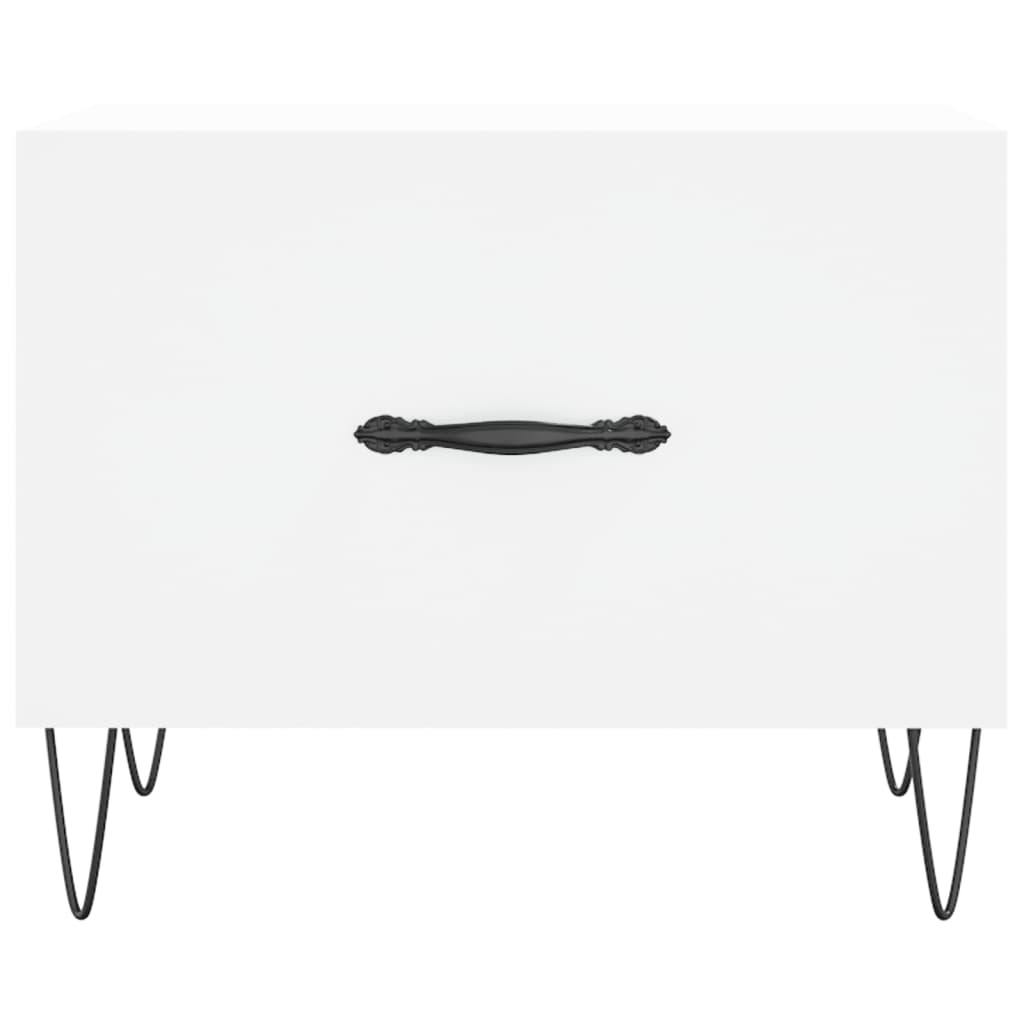 Tavolino da Salotto Bianco 50x50x40 cm in Legno Multistrato | homemem39