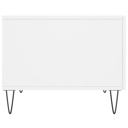Tavolino da Salotto Bianco 50x50x40 cm in Legno Multistrato | homemem39