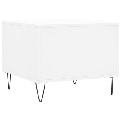 Tavolino da Salotto Bianco 50x50x40 cm in Legno Multistrato | homemem39