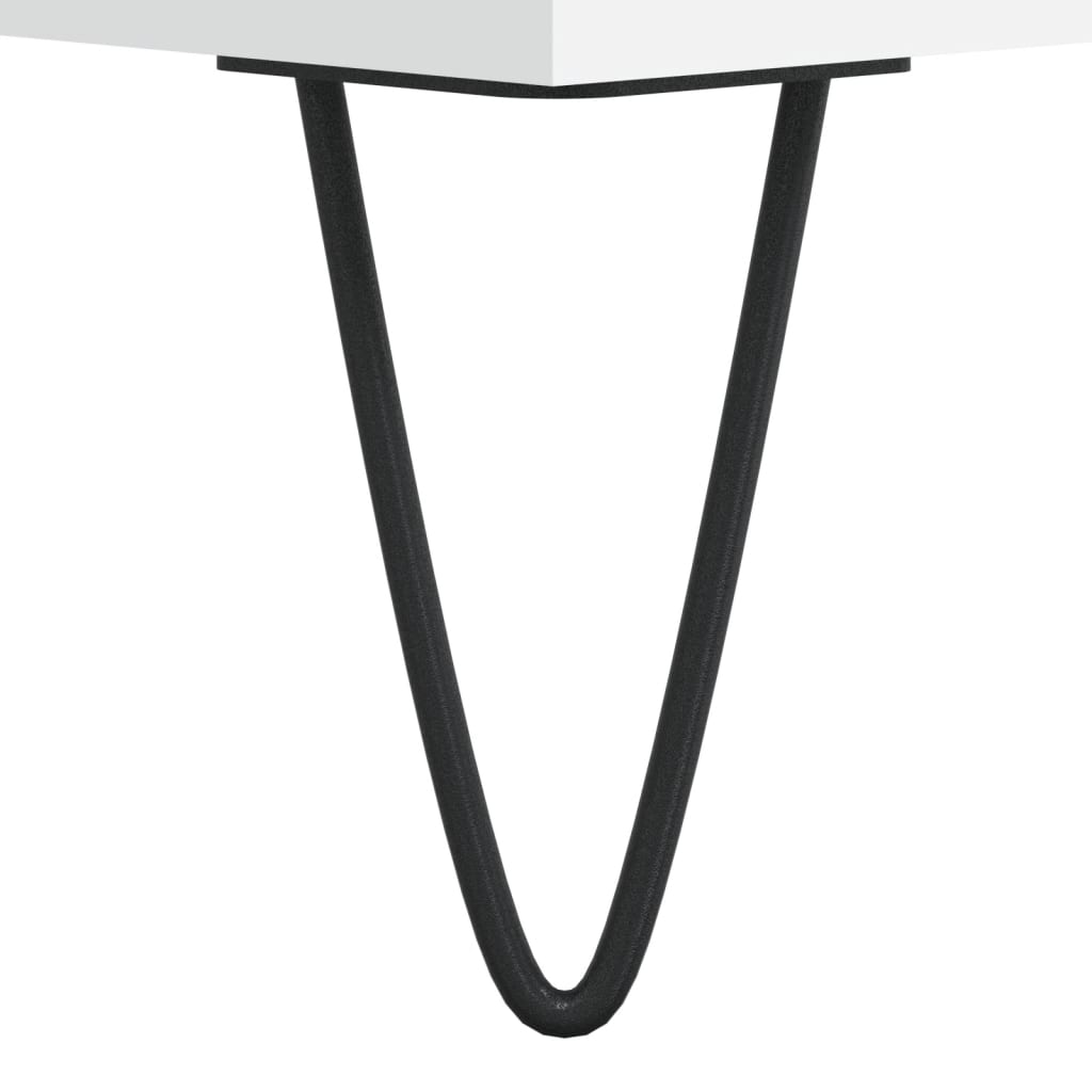 Tavolini da Salotto 2 pz Bianchi 50x50x40 cm Legno Multistrato | homemem39