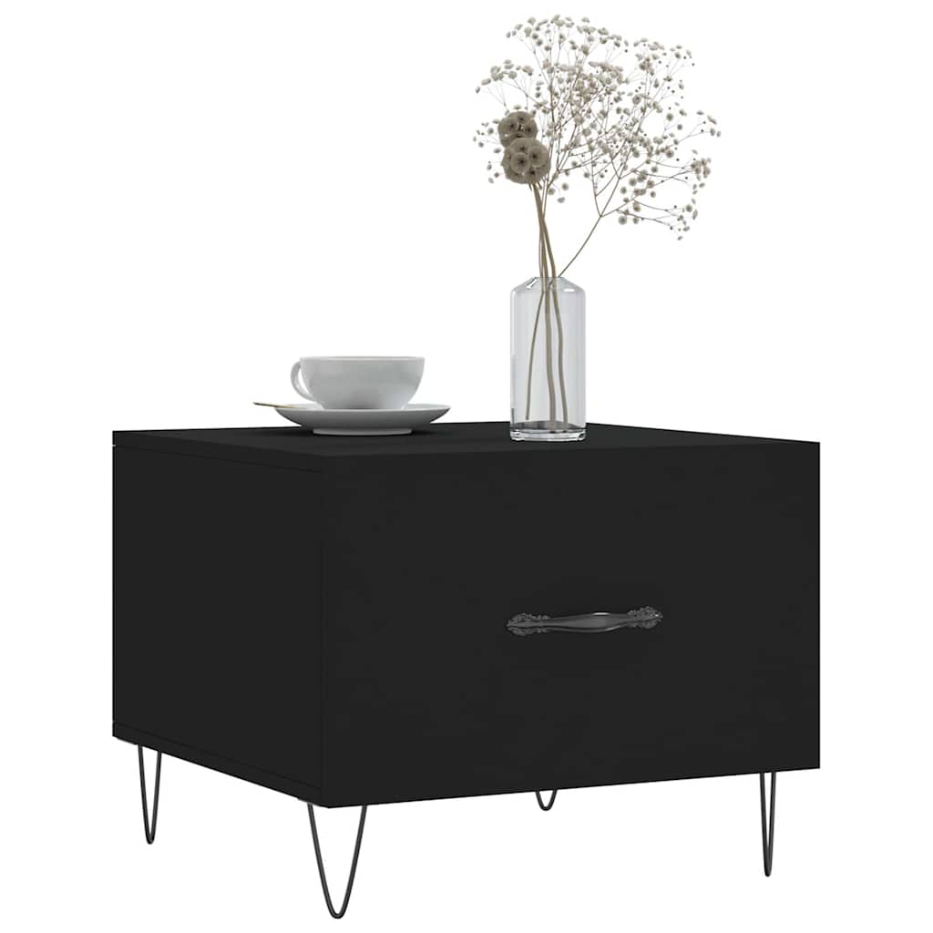 Tavolini da Salotto 2 pz Neri 50x50x40 cm in Legno Multistrato | homemem39