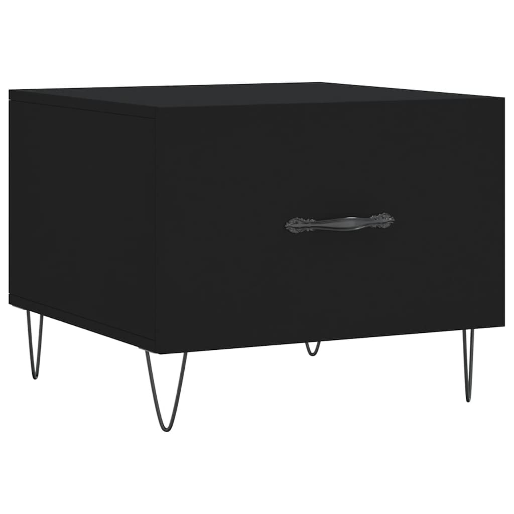 Tavolini da Salotto 2 pz Neri 50x50x40 cm in Legno Multistrato | homemem39