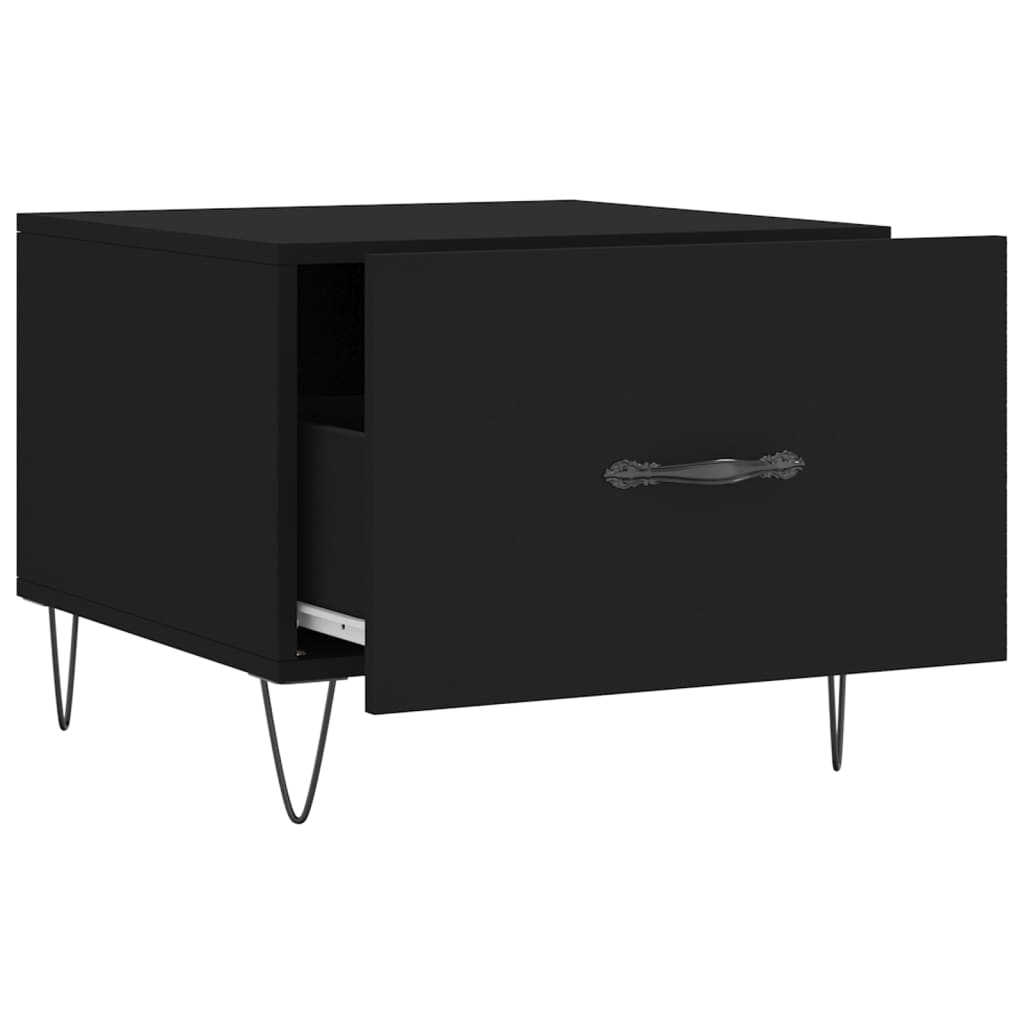 Tavolini da Salotto 2 pz Neri 50x50x40 cm in Legno Multistrato | homemem39