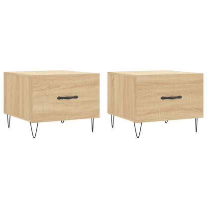 Tavolini Salotto 2pz Rovere Sonoma 50x50x40cm Legno Multistrato | homemem39