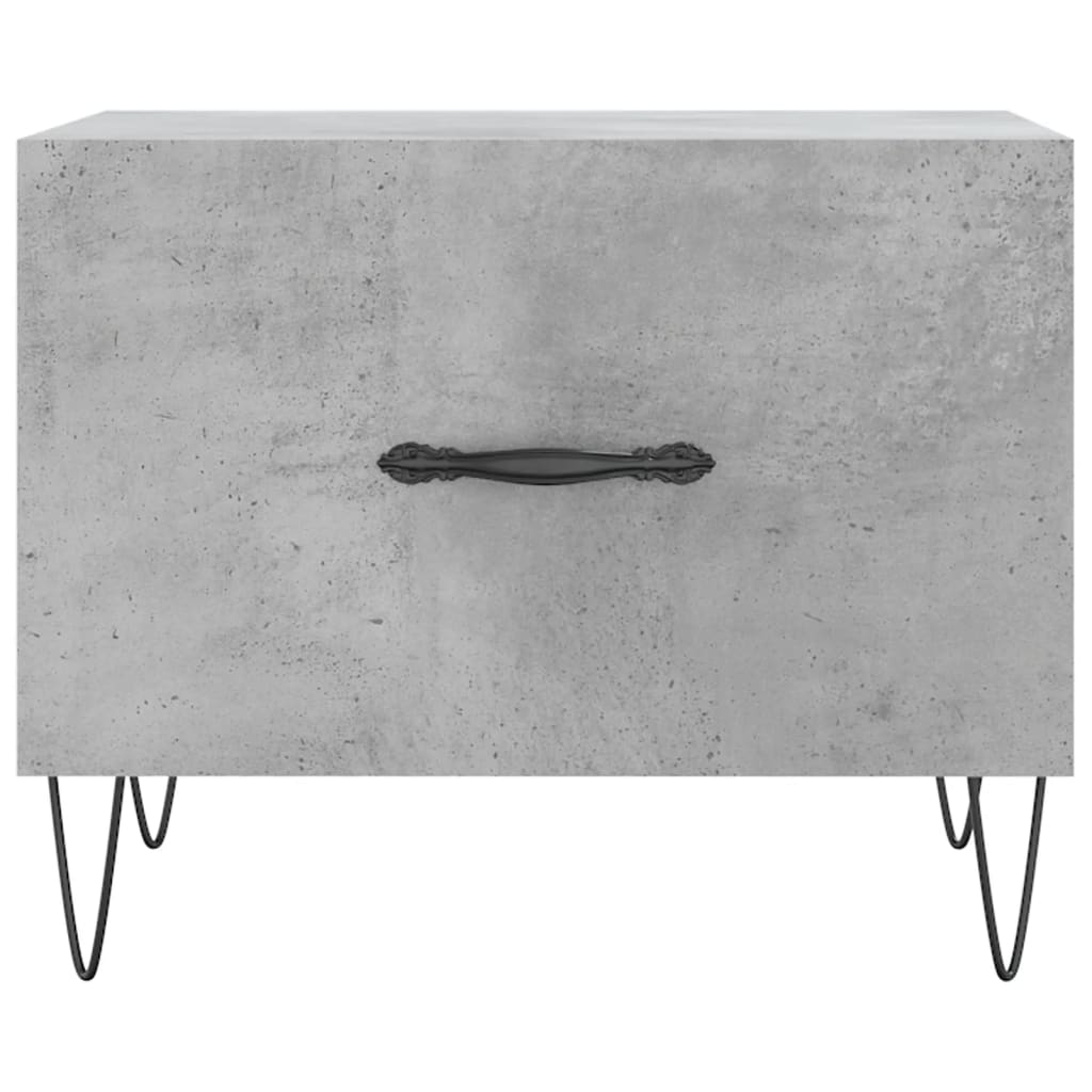 Tavolino Salotto Grigio Cemento 50x50x40 cm Legno Multistrato | homemem39