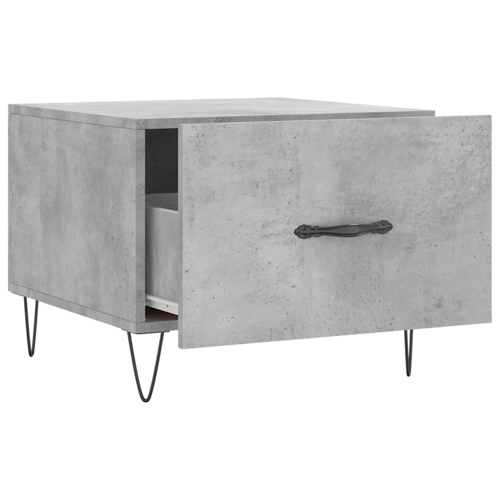 Tavolino Salotto Grigio Cemento 50x50x40 cm Legno Multistrato | homemem39