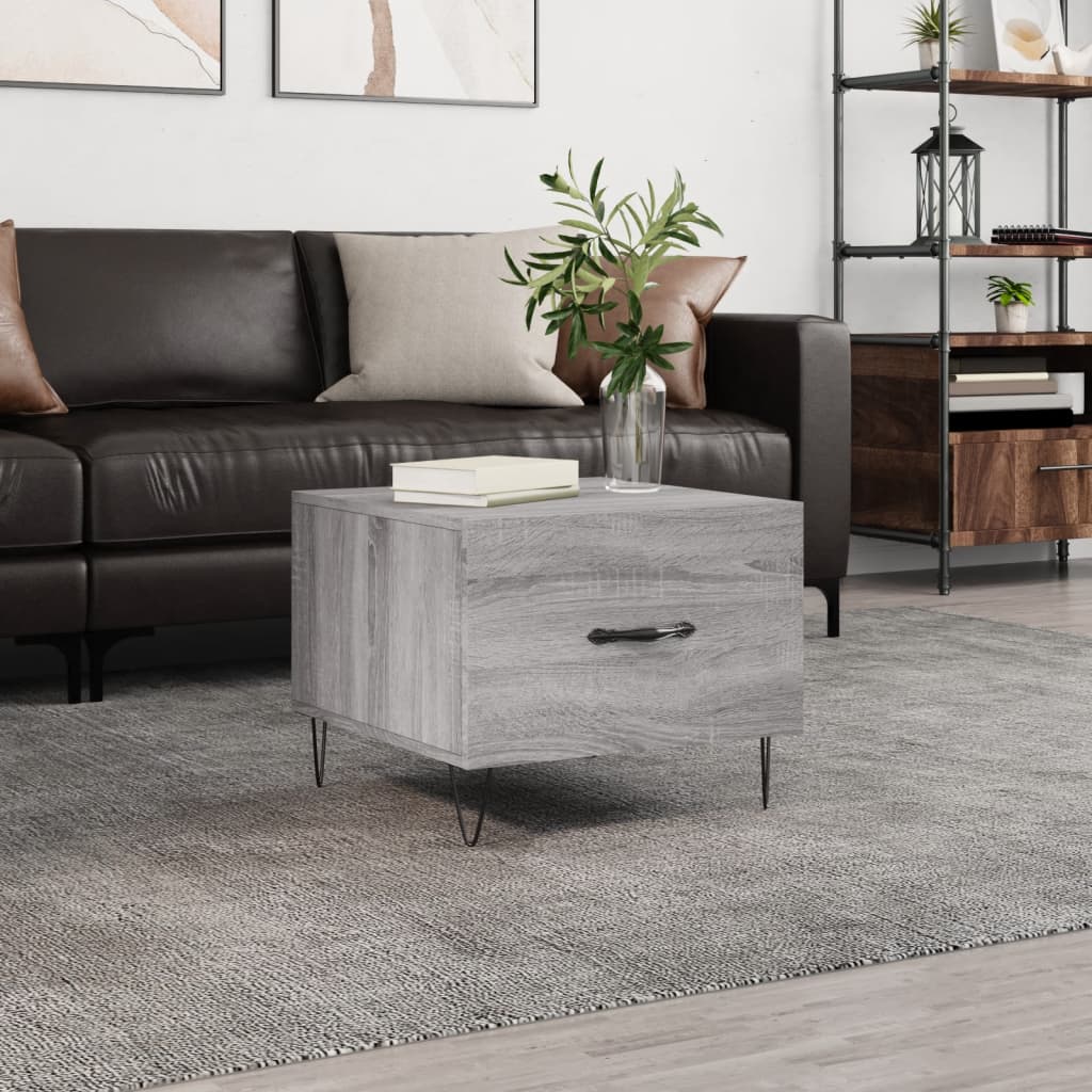 Tavolino da Salotto Grigio Sonoma 50x50x40 cm Legno Multistrato | homemem39