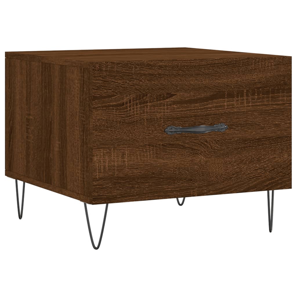 Tavolino da Salotto Rovere Marrone 50x50x40cm Legno Multistrato | homemem39