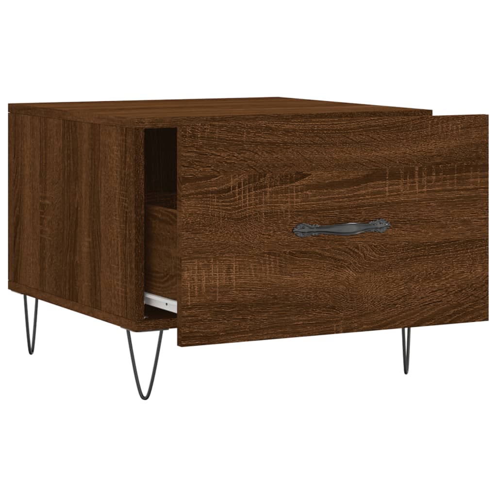 Tavolino da Salotto Rovere Marrone 50x50x40cm Legno Multistrato | homemem39
