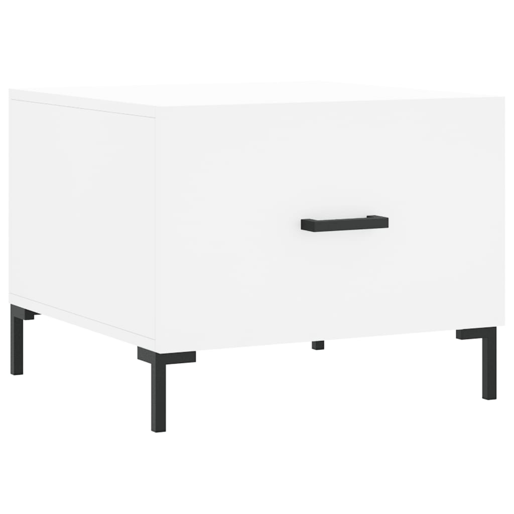 Tavolino da Salotto Bianco 50x50x40 cm in Legno Multistrato