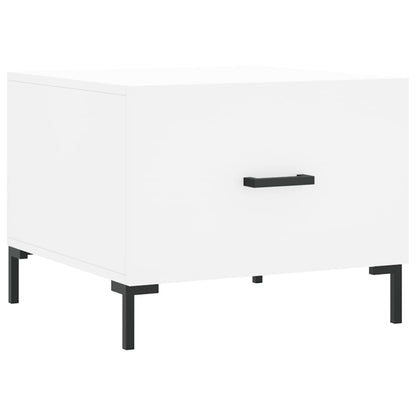 Tavolino da Salotto Bianco 50x50x40 cm in Legno Multistrato
