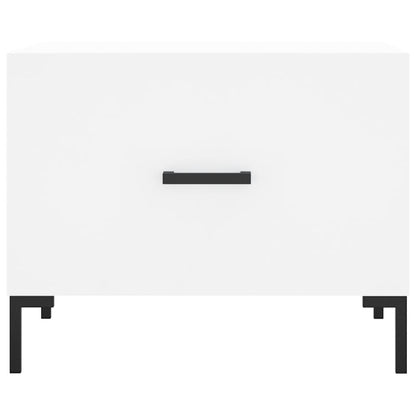 Tavolino da Salotto Bianco 50x50x40 cm in Legno Multistrato