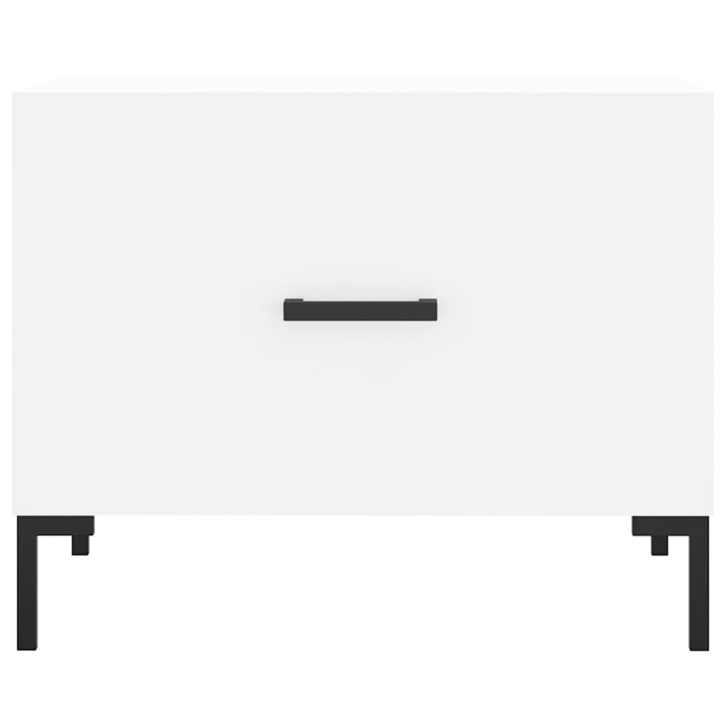 Tavolini da Salotto 2 pz Bianchi 50x50x40 cm Legno Multistrato | homemem39