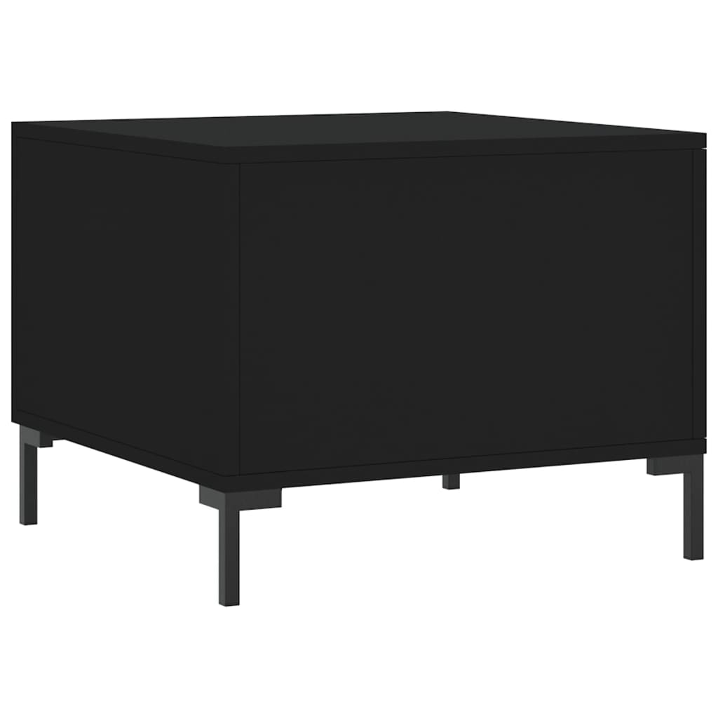 Tavolino da Salotto Nero 50x50x40 cm in Legno Multistrato