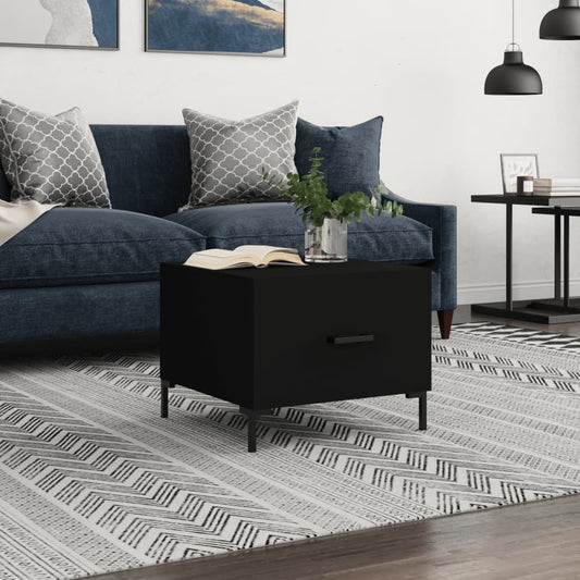 Tavolino da Salotto Nero 50x50x40 cm in Legno Multistrato | homemem39