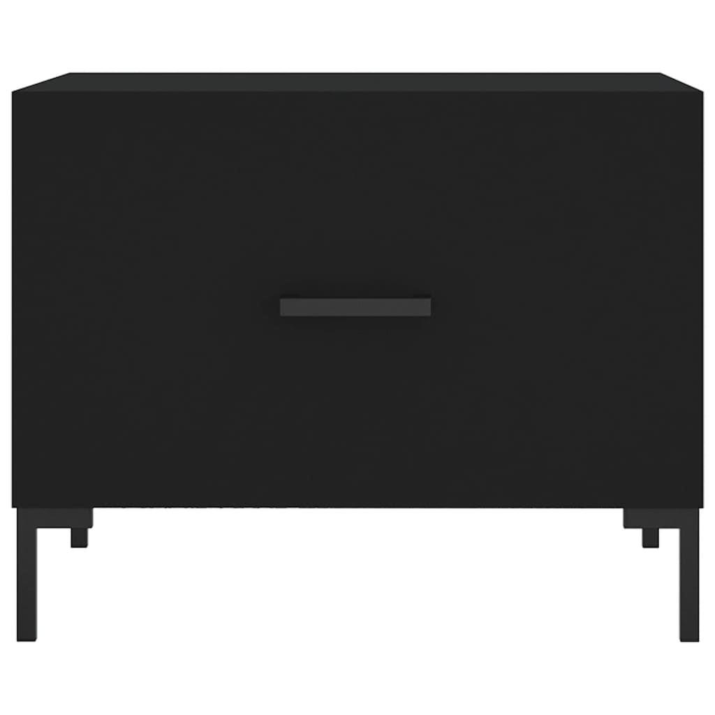 Tavolini da Salotto 2 pz Neri 50x50x40 cm in Legno Multistrato | homemem39