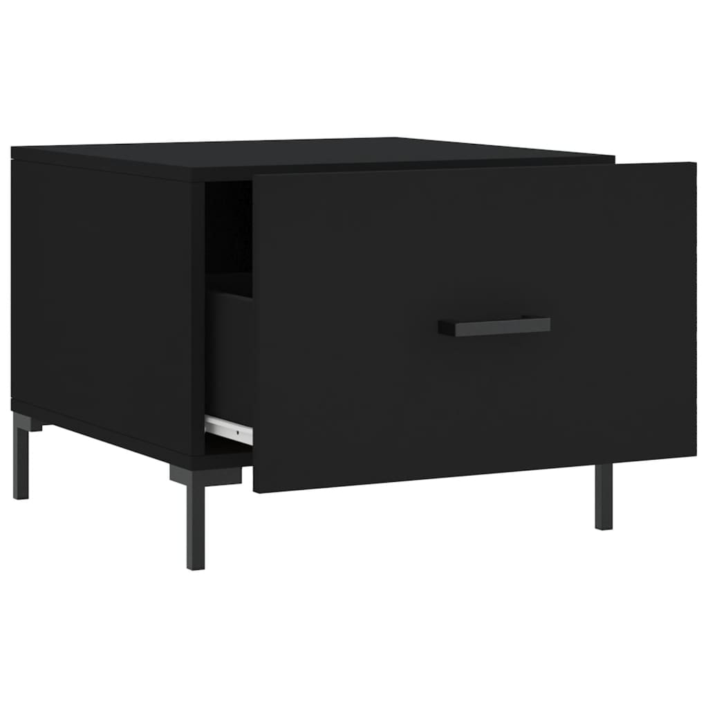 Tavolini da Salotto 2 pz Neri 50x50x40 cm in Legno Multistrato | homemem39