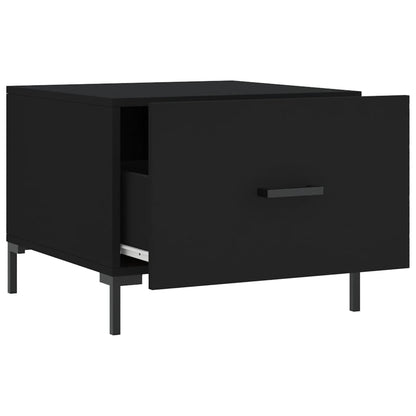 Tavolini da Salotto 2 pz Neri 50x50x40 cm in Legno Multistrato | homemem39