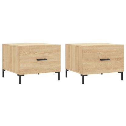 Tavolini Salotto 2pz Rovere Sonoma 50x50x40cm Legno Multistrato | homemem39