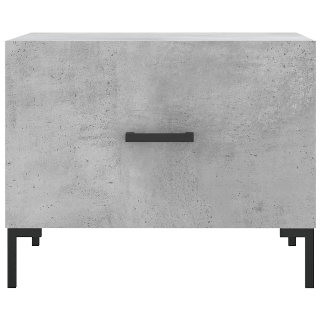 Tavolino Salotto Grigio Cemento 50x50x40 cm Legno Multistrato | homemem39
