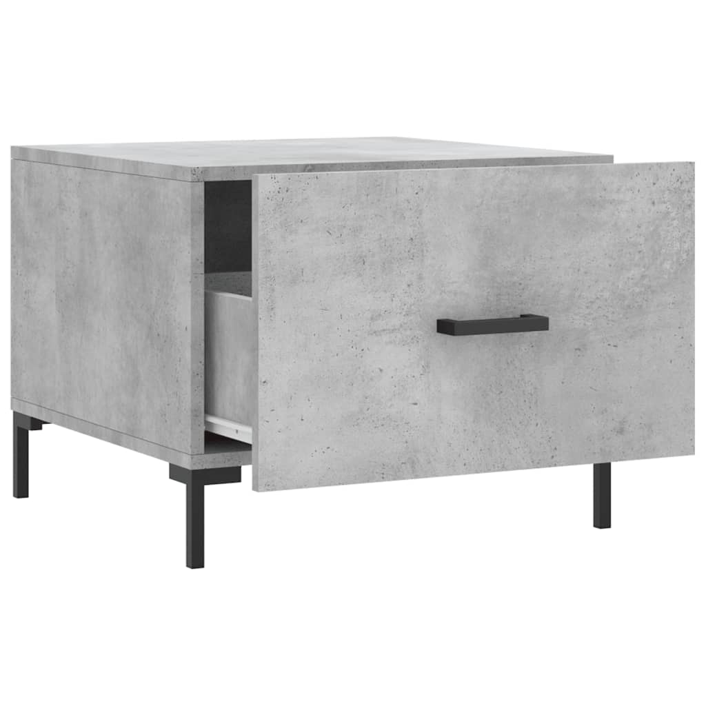 Tavolino Salotto Grigio Cemento 50x50x40 cm Legno Multistrato | homemem39
