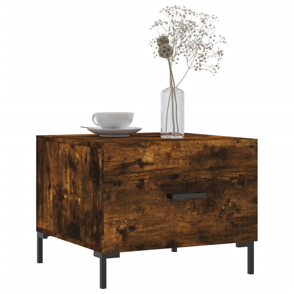 Tavolini Salotto 2 pz Rovere Fumo 50x50x40cm Legno Multistrato | homemem39
