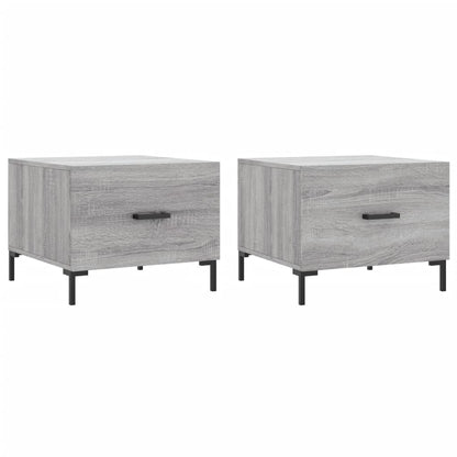 Tavolini Salotto 2pz Grigio Sonoma 50x50x40cm Legno Multistrato | homemem39